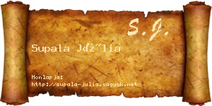 Supala Júlia névjegykártya